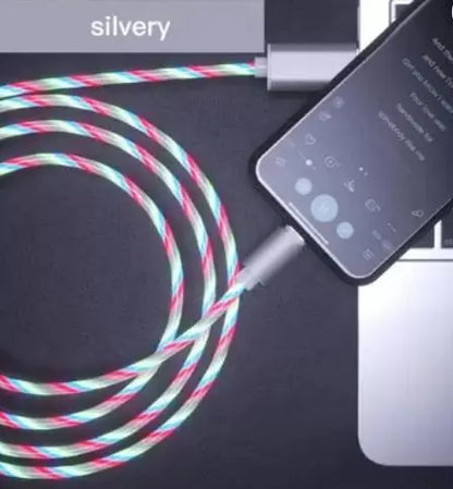 Fast 3 in 1 Multiple Pin With LED Light Magnetic Charging Cable
