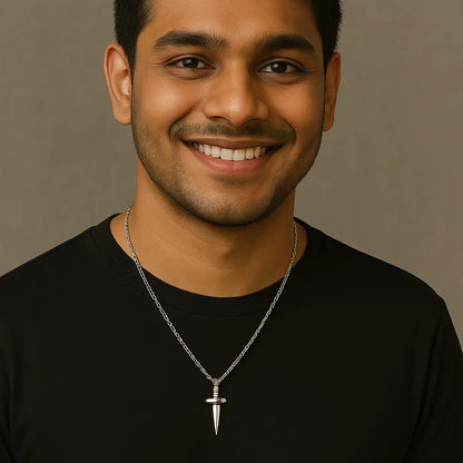 Love's Duel: Heart & Sword Necklace